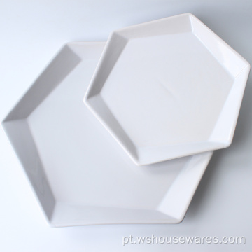Versão lateral de porcelana em forma irregular em glaze